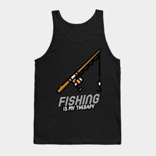 Fishing is my therapy 3 Tank Top